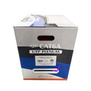 1000ft CAT6A Solid U/UTP 650Mhz 23AWG CMP Plenum Bulk Cable