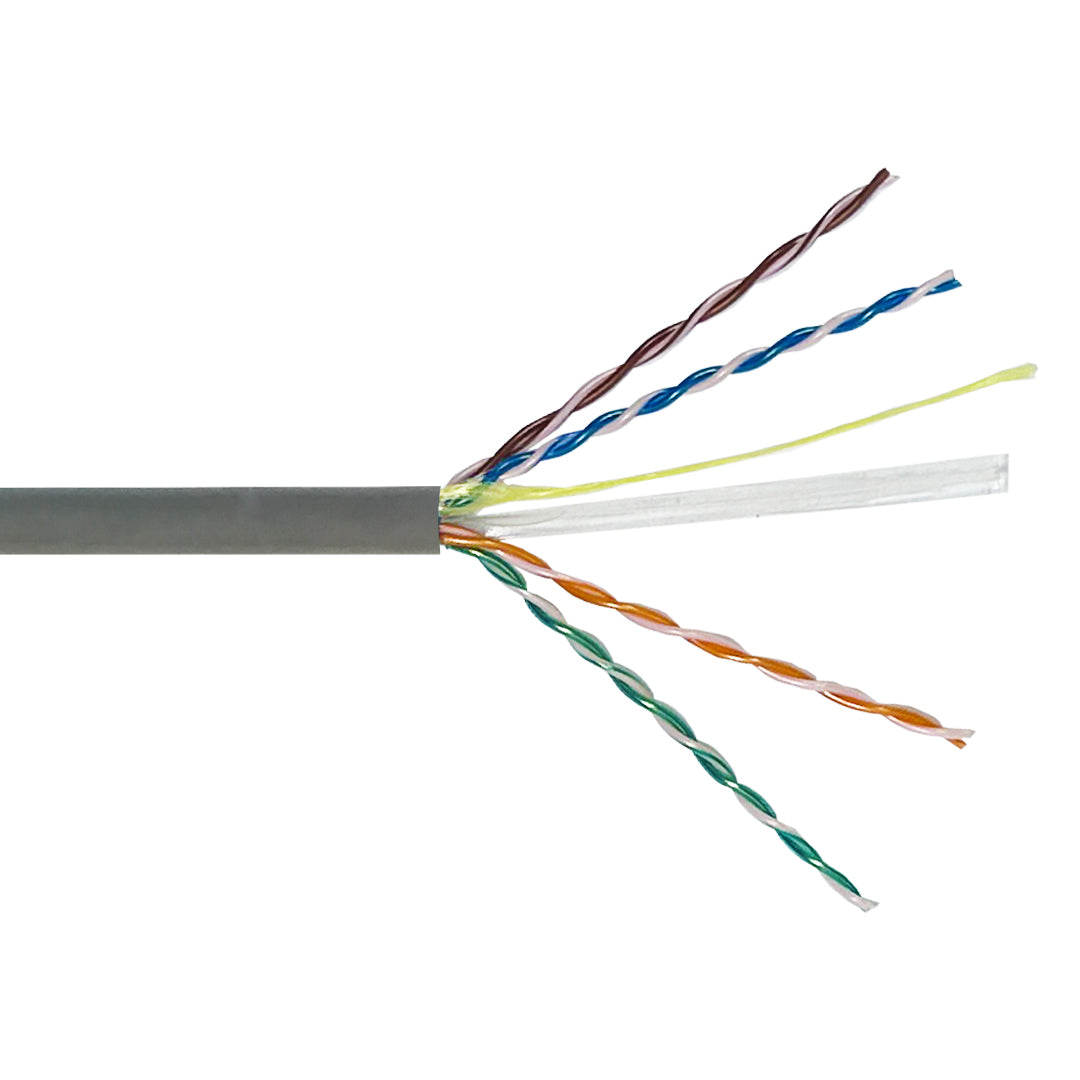 1000ft CAT6A Solid U/UTP 650Mhz 23AWG CMP Plenum Bulk Cable