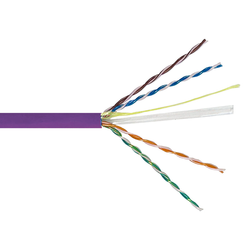 1000ft 4 Pair CAT6 Solid U/UTP 550Mhz 23AWG CMP Plenum Bulk Cable