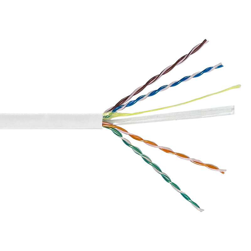 1000ft CAT6A Solid U/UTP 650Mhz 23AWG CMP Plenum Bulk Cable