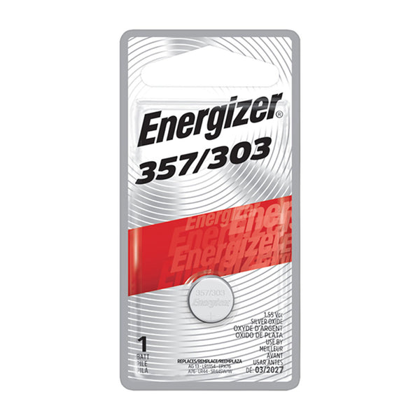 Energizer Battery 1.5V size 303/357 Silver Oxide (1 per pack)