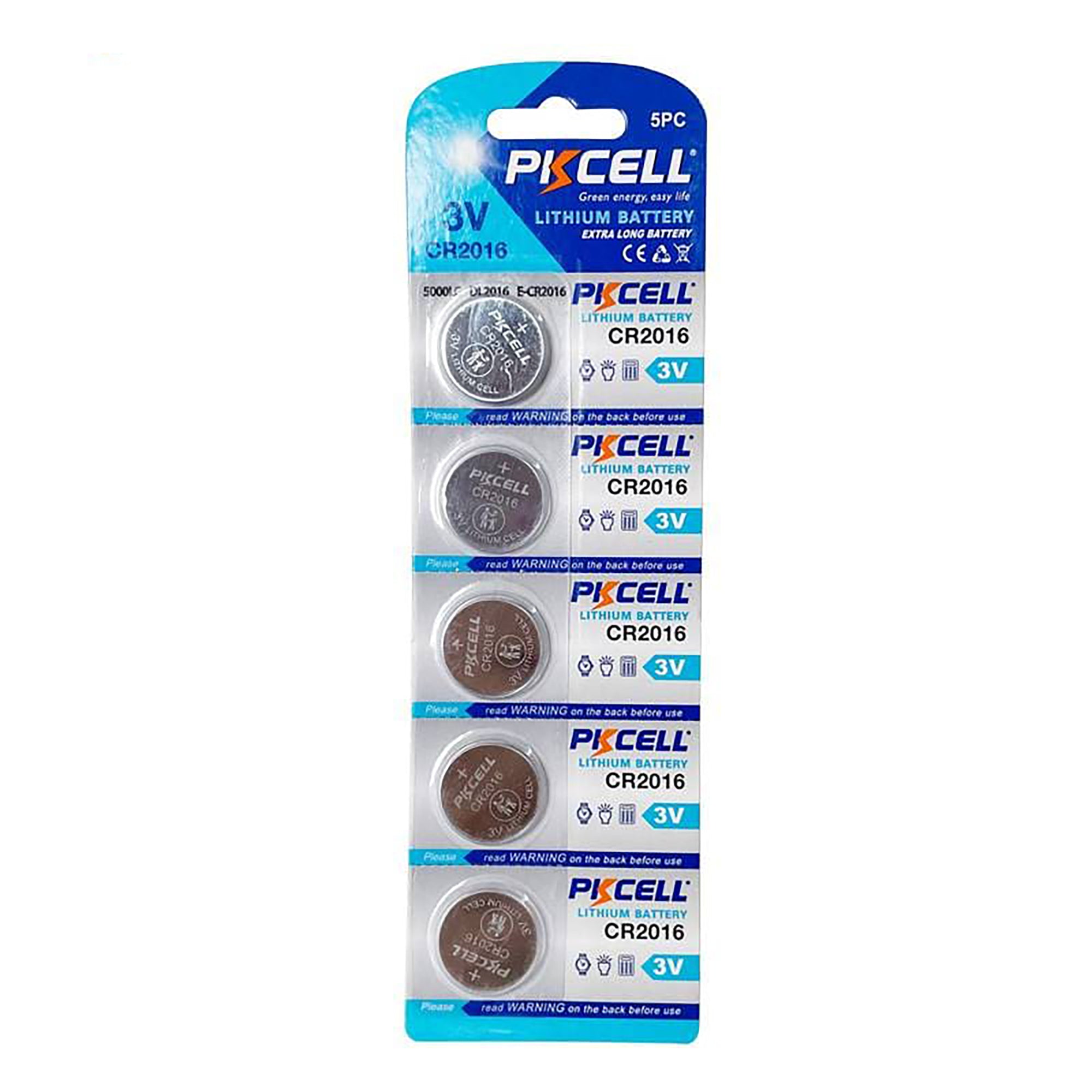 Coin Cell Batteries 3.0V CR2016 Lithium Manganese (5 pack)