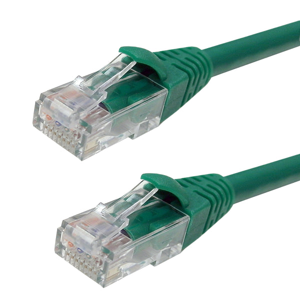 RJ45 Cat6A Plenum UTP Solid Patch Cable - CMP/FT6 - Green