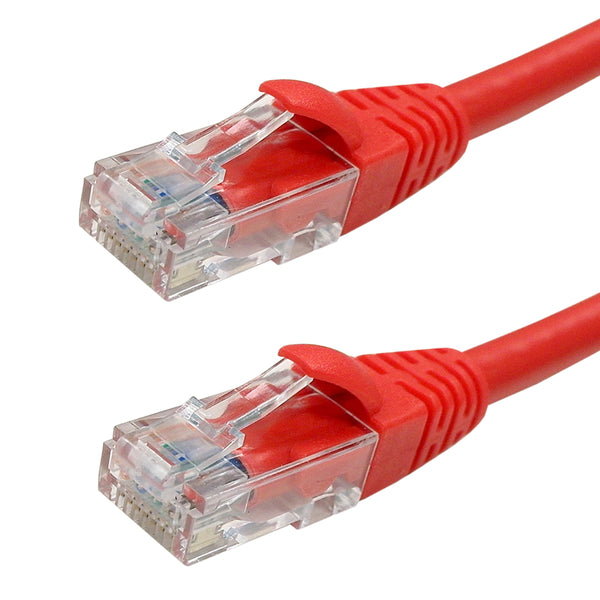 RJ45 Cat6A Plenum UTP Solid Patch Cable - CMP/FT6 - Red