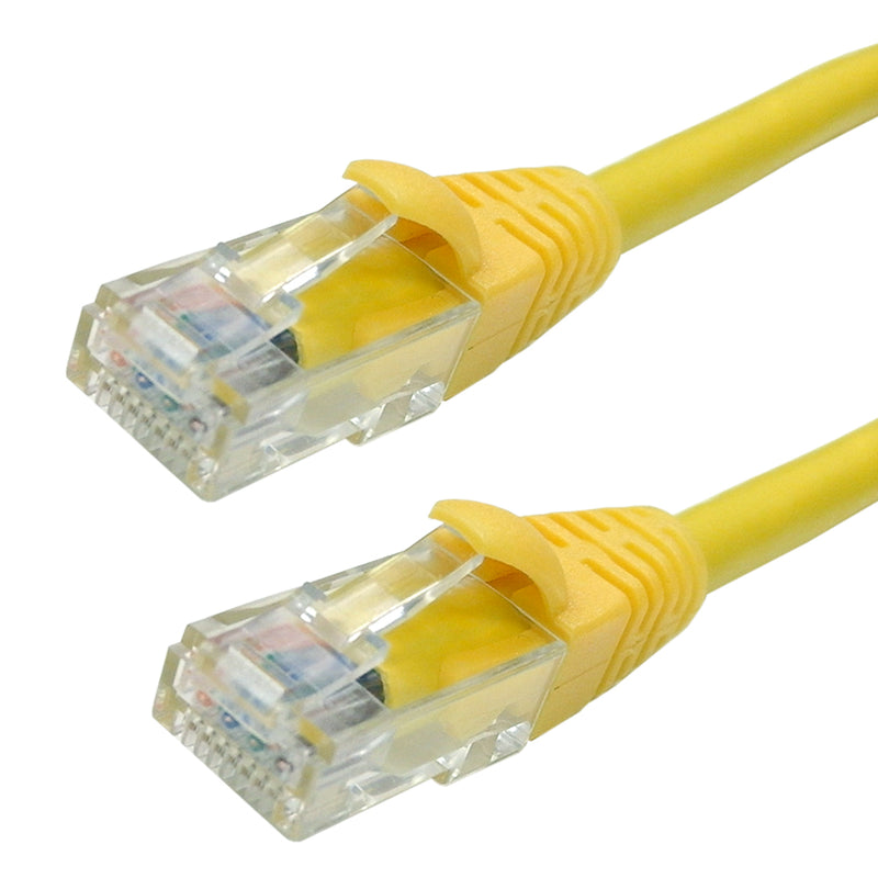 RJ45 Cat6A Plenum UTP Solid Patch Cable - CMP/FT6 - Yellow