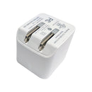 USB A female to AC (110V) SMART IQ Wall Charger - WHITE (5V/2.4A)