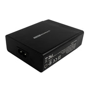 USB 72W Wall Charger with USB Type-C PD (Power Delivery) & 3 USB Type-A Smart IC Ports - Overload Protection - Black