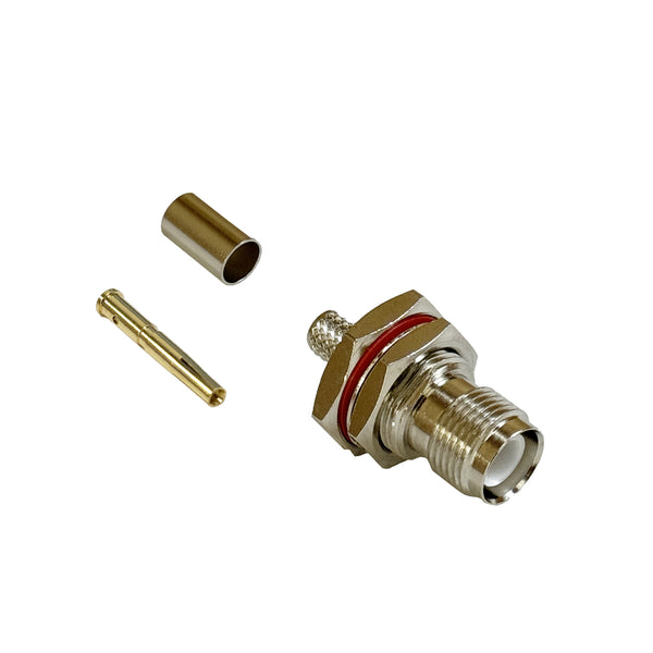 TNC Reverse Polarity Female Bulkhead Crimp Connector for LMR-240 50 Ohm