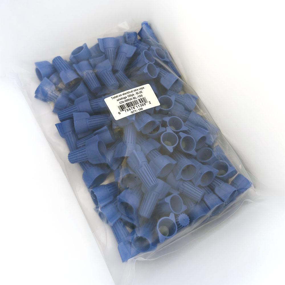 Twist-on Electrical Wire Caps with Wings (100 Pack)