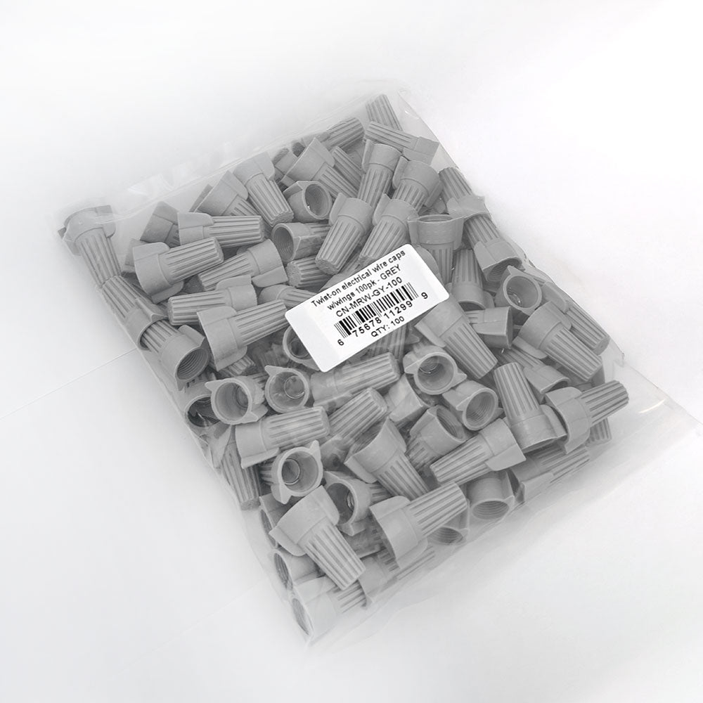 Twist-on Electrical Wire Caps with Wings (100 Pack)