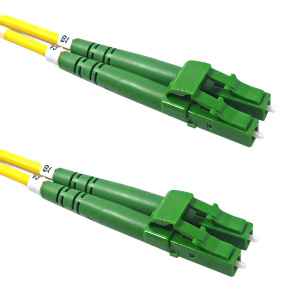 OS2 Singlemode Duplex LC/APC to LC/APC 9 Micron - Fiber Optic Patch Cable - 3mm Jacket - LSZH/OFNR