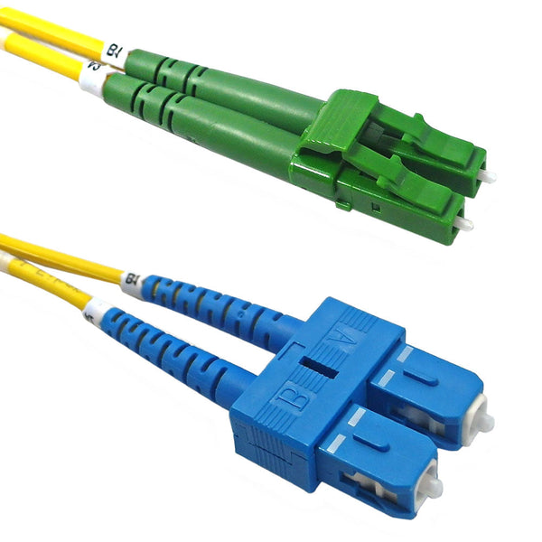OS2 Singlemode Duplex LC/APC to SC  9 Micron - Fiber Optic Patch Cable - 3mm Jacket - LSZH/OFNR