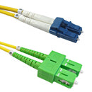 OS2 Singlemode Duplex LC to SC/APC 9 Micron - Fiber Optic Patch Cable -  LSZH/OFNR