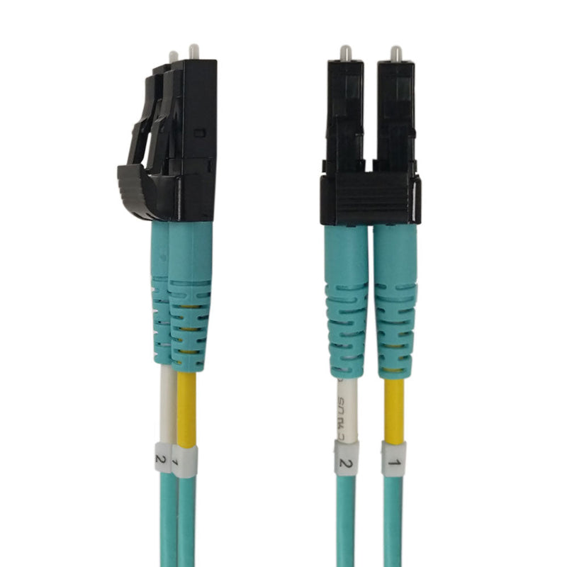 OM3 Multimode Duplex LC/LC Short Boot - Fiber Optic Patch Cable - 1.6mm Jacket - OFNP Plenum