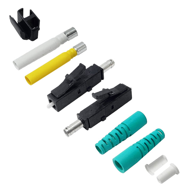 LC OM3/4 Duplex Connector for 2.0/1.6mm Jacket with 20mm Boot - Pack of 50