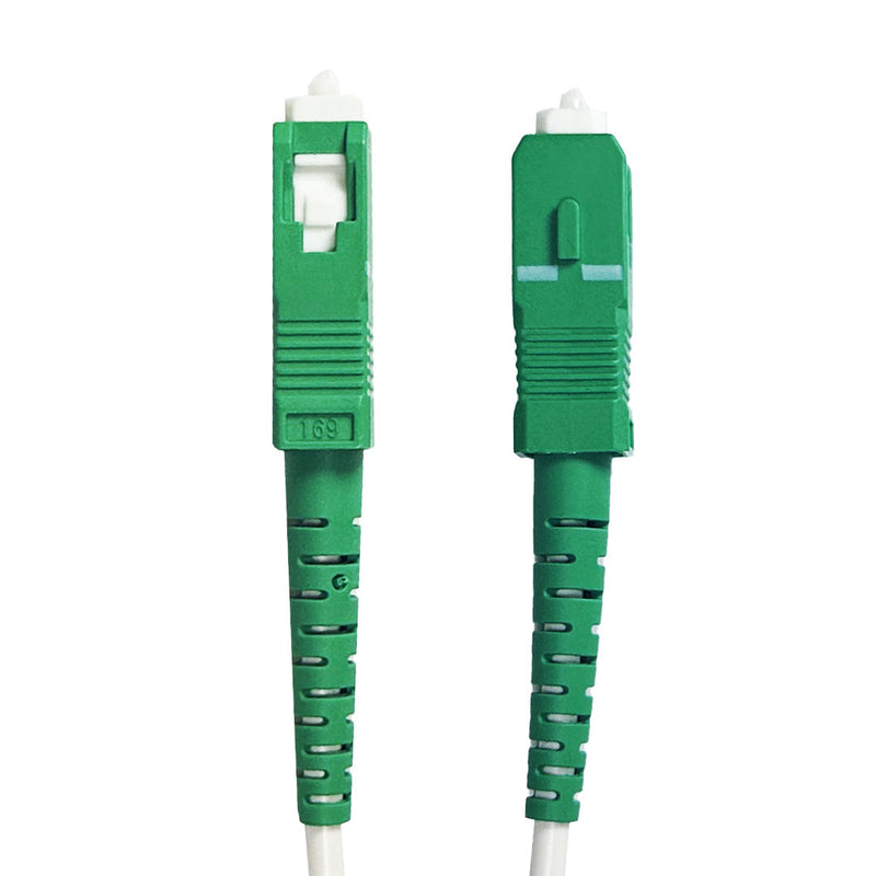 Singlemode Simplex SC/APC to SC/APC G657B3 - Fiber Optic Patch Cable - 3mm Jacket - OFNR Indoor/Outdoor