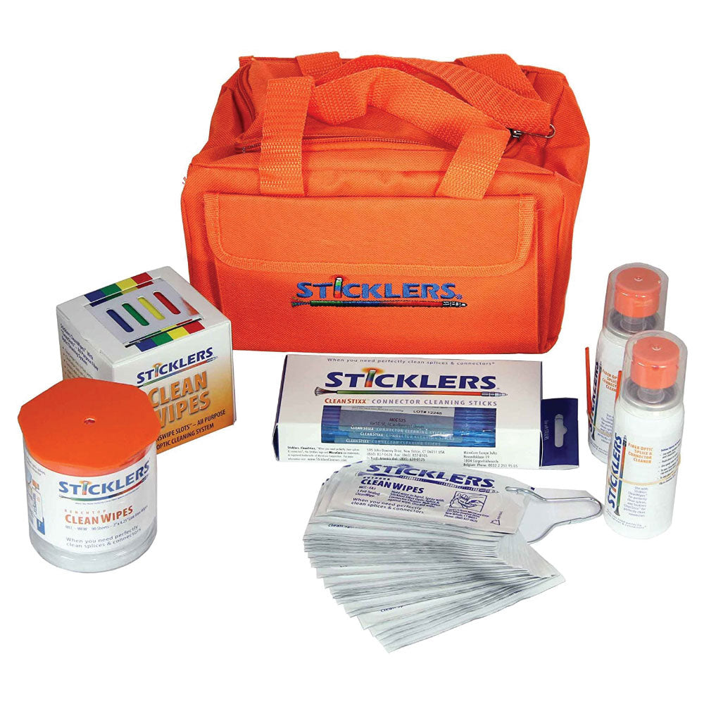 Sticklers™ Fiber Cleaning Kit - 2 POC03M - 1 WFW - 1 WCS100 - 25 CleanWipes™ - 50 S25 sticks - 20 S12