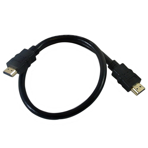 Câble HDMI Haute Vitesse avec ethernet, Gauche Hooked connecteur HDMI ™, HDMI™ Connecteur, 4K@30Hz, 10.2 Gbps, 1.50 m, Rond, PVC, Noir