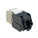 RJ45 Cat6a Slim Profile 180 Degree Jack, 110 Punch-Down Style or Tool-Less