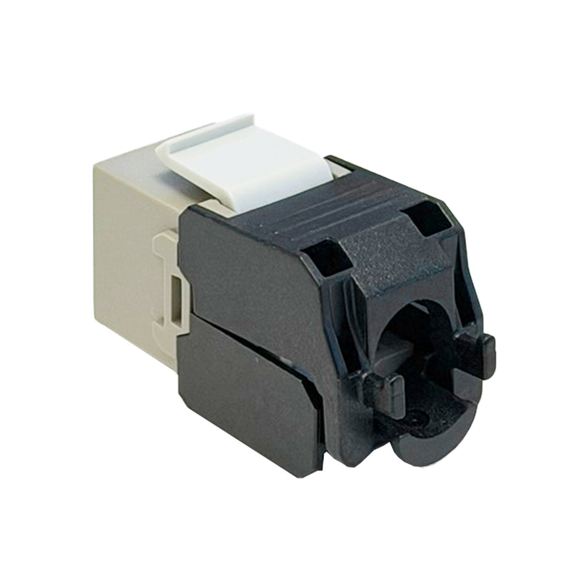 RJ45 Cat6a Slim Profile 180 Degree Jack, 110 Punch-Down Style or Tool-Less