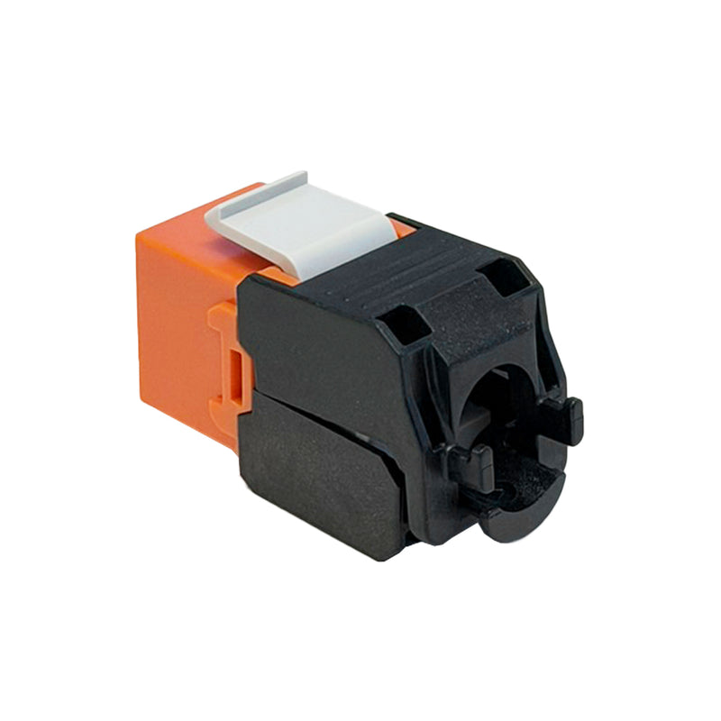 RJ45 Cat6a Slim Profile 180 Degree Jack, 110 Punch-Down Style or Tool-Less