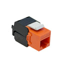 RJ45 Cat6a Slim Profile 180 Degree Jack, 110 Punch-Down Style or Tool-Less
