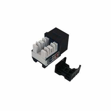 Lotto 25 Prese RJ45 Cat6 Keystone Jack Nere – 110 Punchdown, Montaggio A Pannello, LOGICO