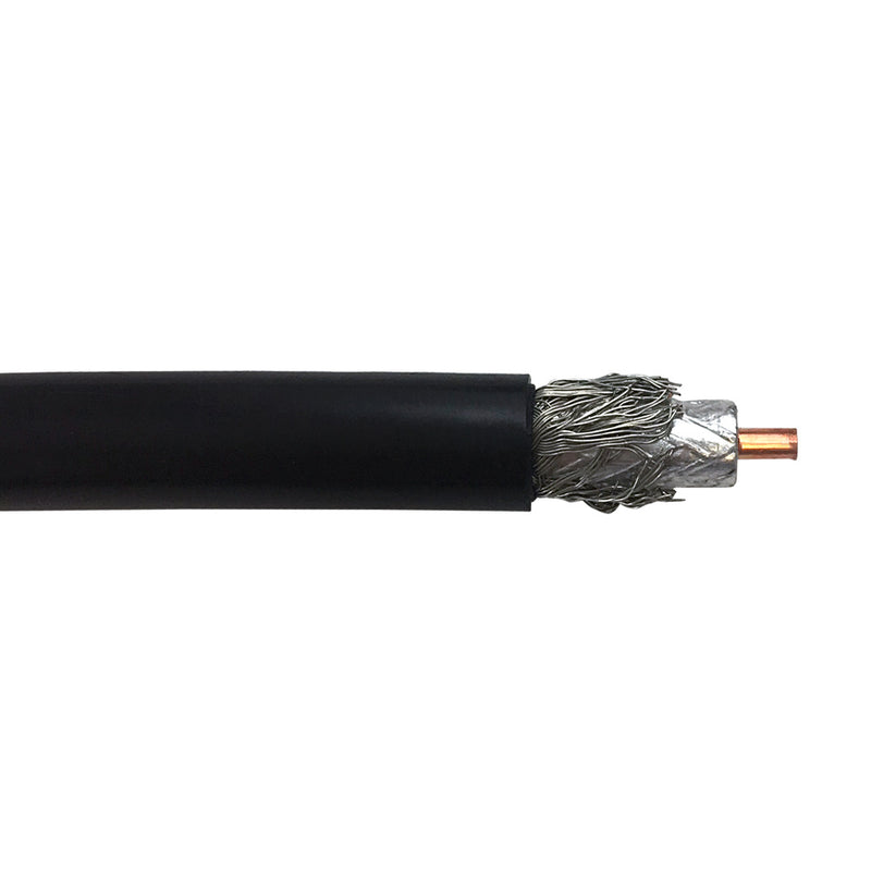 1000ft RF-400 bulk cable 90% TC braid + foil Black
