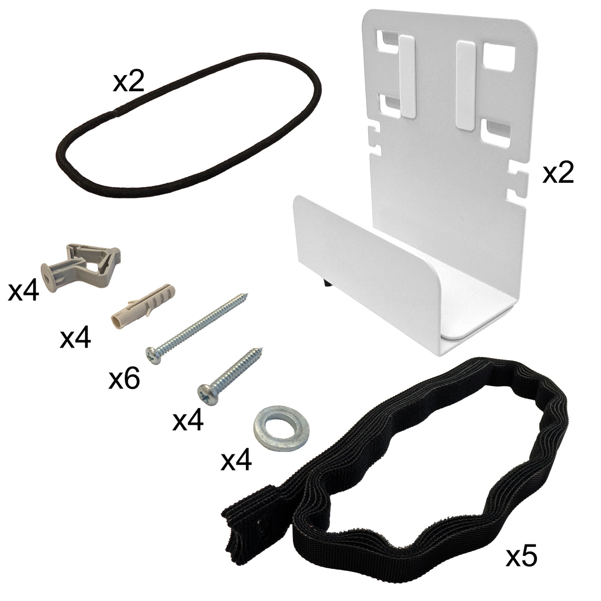 In-wall Media Enclosure Box with Cover 19.7" x 15.2" x 3.9" - Two Device Holders - White
