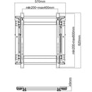 Super Slim Video Wall TV Mount Bracket, Portrait or Landscape - Fits Sizes 46-52 inches - Maximum VESA 600x400
