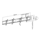 Menu Wall TV Mounting Bracket - Expandable - Fits TV Sizes 45-55 inches - +10/-20 Degree Tilt - Maximum VESA 600x400