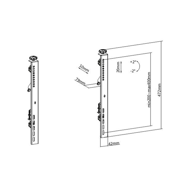 Video Wall Ceiling Mount/Stand - Pair of Brackets