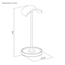 Slim Desktop Headphone Stand - Aluminum - BLACK