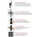 TV Cart with Shelf - Tilt, Pivot, Adjustable Height - Fits Sizes 37-70 inches, Maximum VESA 600x400