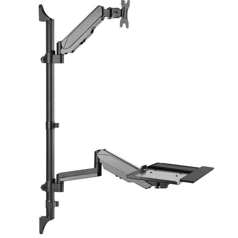 Sit-Stand Wall Mount Workstation Black