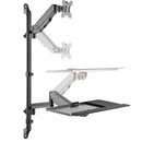 Sit-Stand Wall Mount Workstation Black