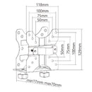 Mini CPU Mount - Wall, Pole or VESA Mount - Black