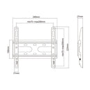 Fixed TV Wall Mount Bracket for Flat and Curved LCD/LEDs - Fits Sizes 23-42 inches - Maximum VESA 200x200