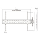 Fixed TV Wall Mount Bracket for Flat and Curved LCD/LEDs - Fits Sizes 37-70 inches - Maximum VESA 600x400