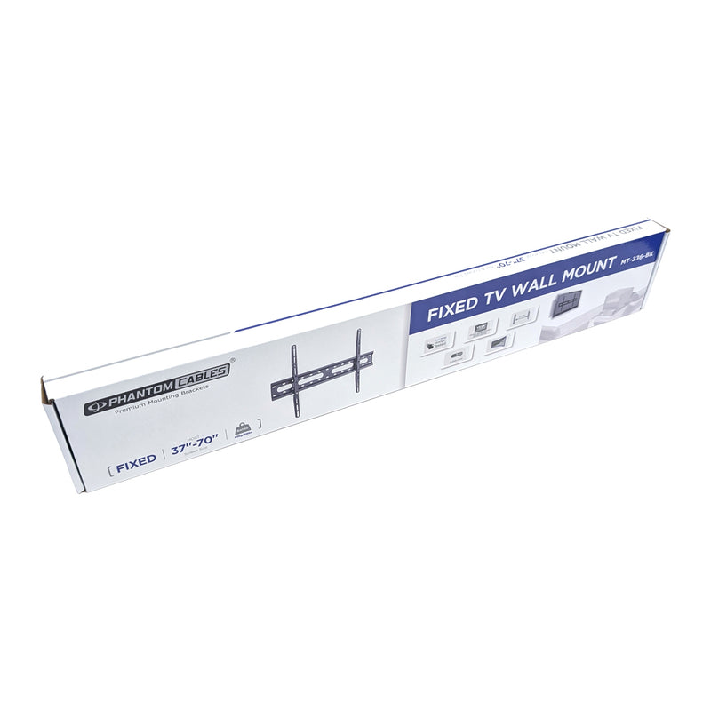 Fixed TV Wall Mount Bracket for Flat and Curved LCD/LEDs - Fits Sizes 37-70 inches - Maximum VESA 600x400