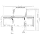 Tilting Mount TV Wall Mount Bracket for Flat and Curved LCD/LEDs - Fits Sizes 37-70 inches - Maximum VESA 600x400