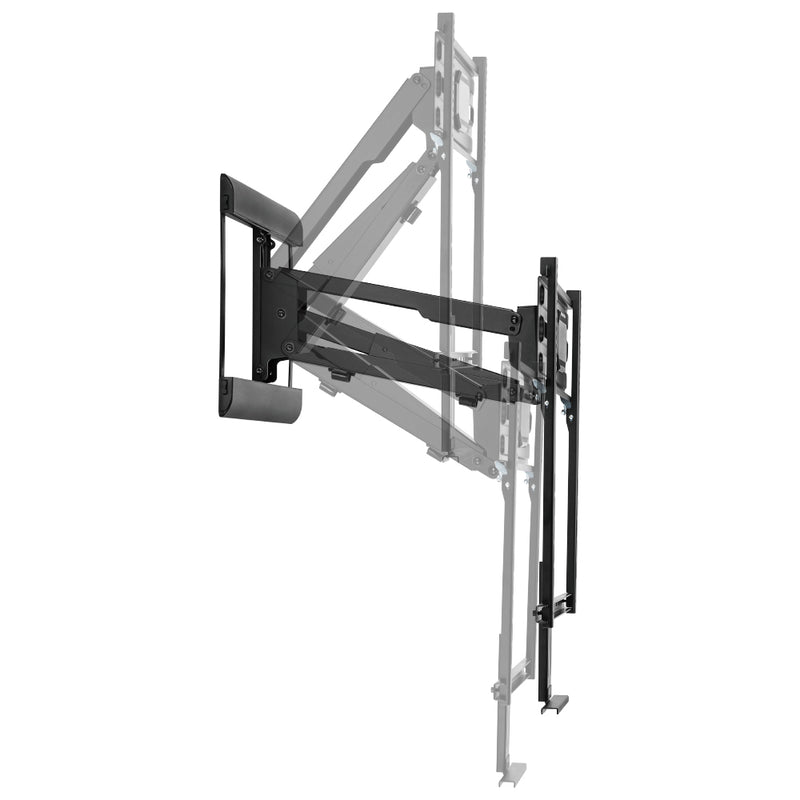 TV Fireplace Mantel Wall Mount Bracket for Flat and Curved LCD/LEDs - Tilt, Swivel and Vertical - Fits Sizes 43 to 70 inches - Maximum VESA 600x400