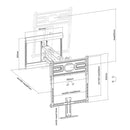 TV Fireplace Mantel Wall Mount Bracket for Flat and Curved LCD/LEDs - Tilt, Swivel and Vertical - Fits Sizes 43 to 70 inches - Maximum VESA 600x400