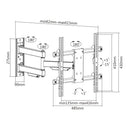 Full Motion Mount TV Wall Mount Bracket for Flat and Curved LCD/LEDs - Fits Sizes 32 to 55 inches - Maximum VESA 400x400