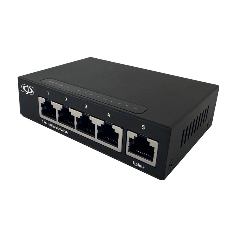 5-Port 10/100/1000Mbps Gigabit Ethernet Network Switch - Desktop - Unmanaged - 10Gbps Total Bandwidth