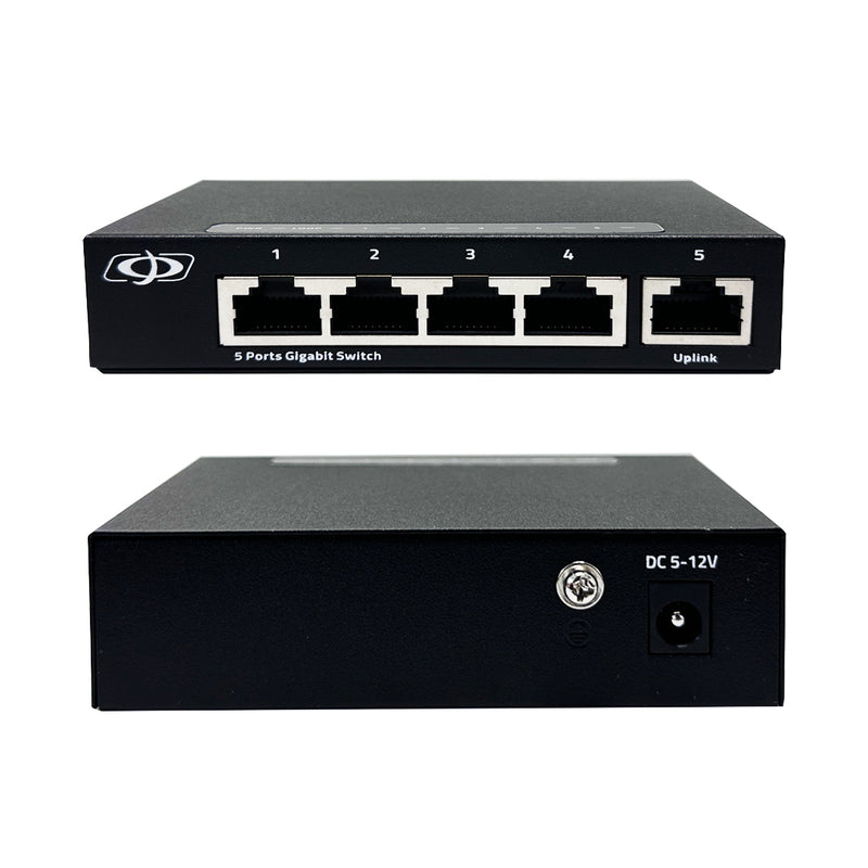 5-Port 10/100/1000Mbps Gigabit Ethernet Network Switch - Desktop - Unmanaged - 10Gbps Total Bandwidth