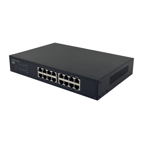 16-Port 10/100/1000Mbps Gigabit Ethernet Network Switch - Desktop/Wall