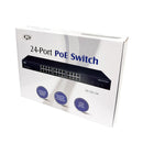 24-Port Gigabit 375W PoE+ Switch + 2-Port SFP Uplink - Desktop/Rack Mount - Unmanaged - 1U - IEEE 802.3at/af