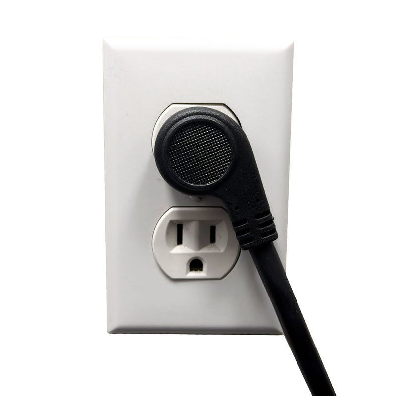 6 Outlet Power Strip - 45 Degree Angle 5-15P Plug - Black