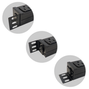 8 Outlet Surge Protector 2100J - 45 Degree Angle Plug, Metal - Black